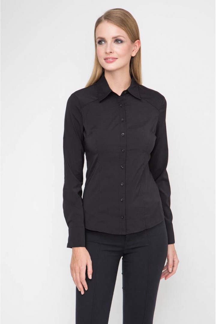 Фото товара 15316, черная классическая блузка